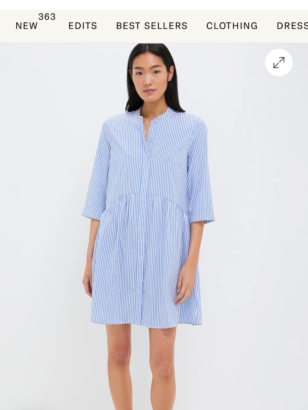 Tuckernuck Blue and White Striped Shirt Dress